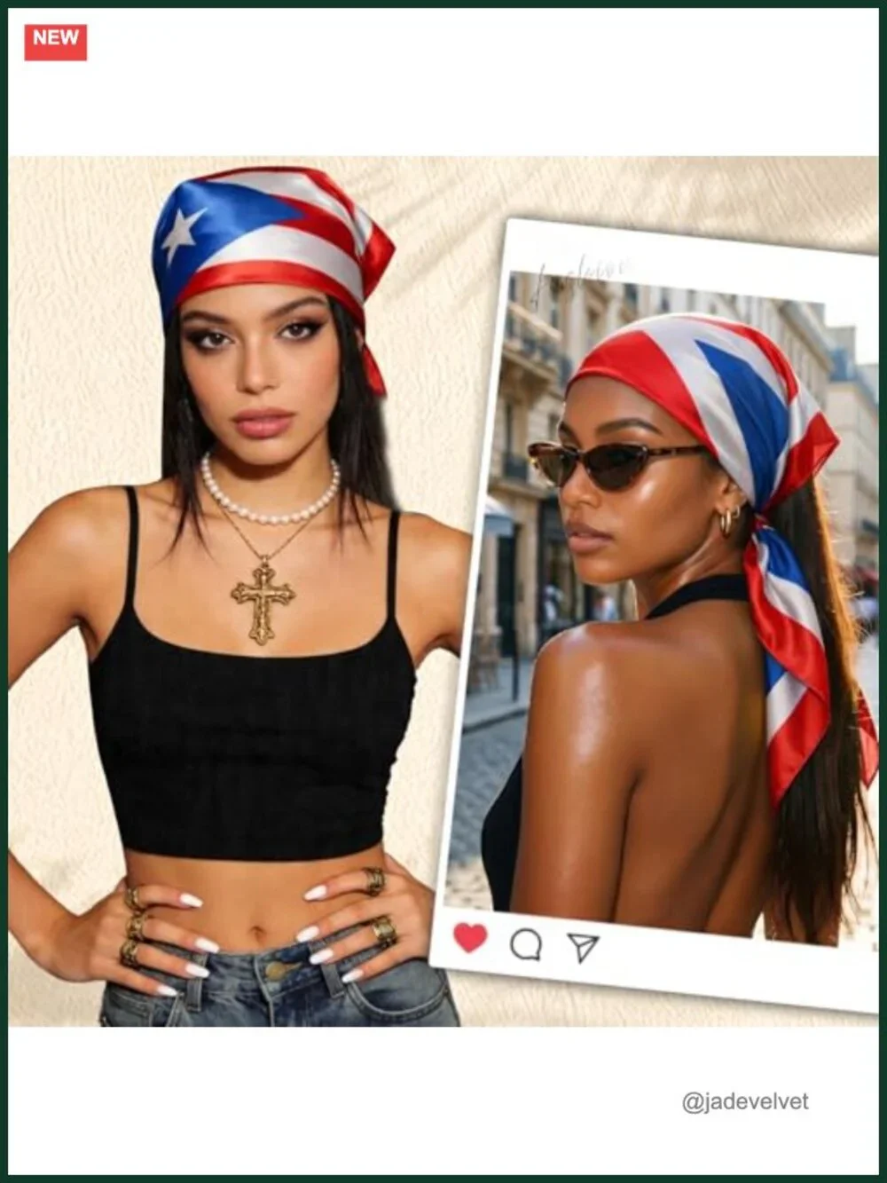 Silk-Like Large Square Head Scarf for Women, Hair Wrap, Neck Bandana, 27.5 x
